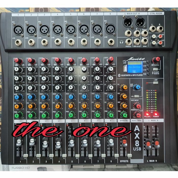 MIXER AUDIO ALESIS 8 CHANNEL AX8N (BLUETOOTH,USB,MP3)