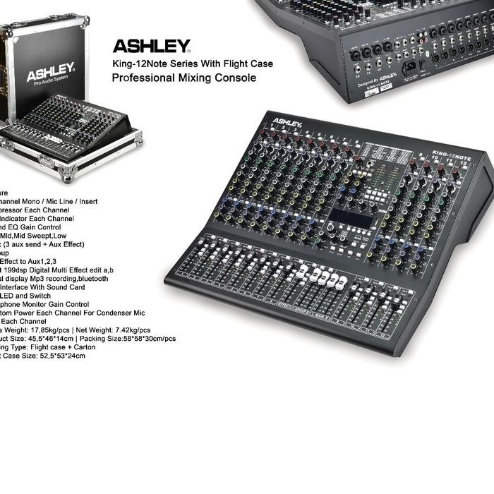 Mixer Audio Ashley King 12 Note Produk 12 Channel King12 Note