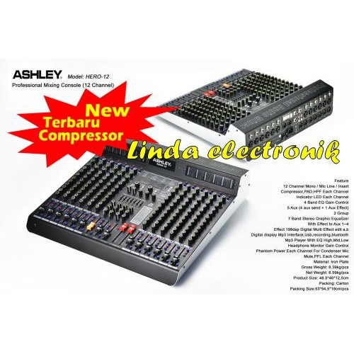 mixer ashley hero 12 ashley hero12 12 channel resmi