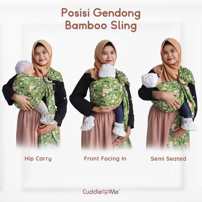 Cuddle Me bamboo sling ring polos gendongan cukin kain jarik modern