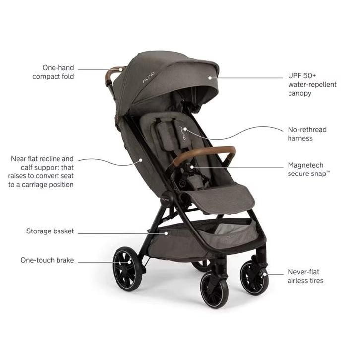 Stroller Nuna Trvl LX / Stroller Baby Nuna Kabin Size included Bag & Rain Cover