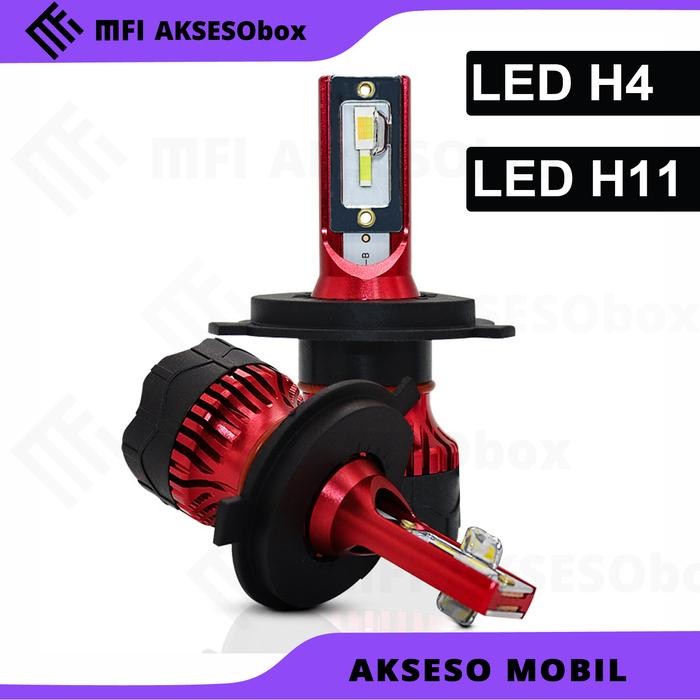 Lampu Mobil Led H4 H11 Headlamp Gt Akseso 12000Lm 55W 6000K 12V 2 Pcs
