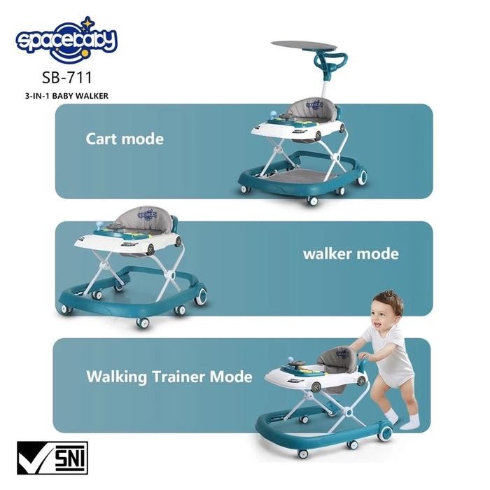 Spacebaby SB 711 Baby Walker 3 in 1 / Baby Walker Space Baby SB-711