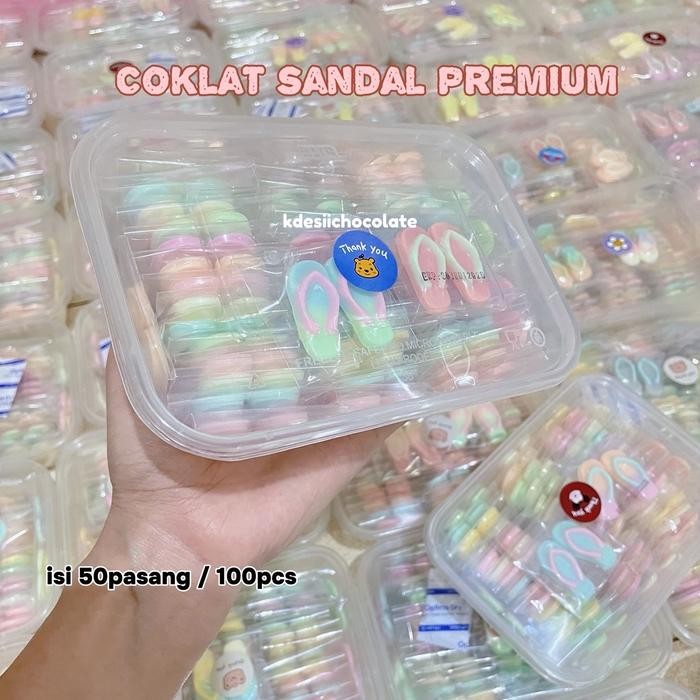 

New Coklat sandal premium isi 50pasang PAKET USAHA cemilan viral makanan