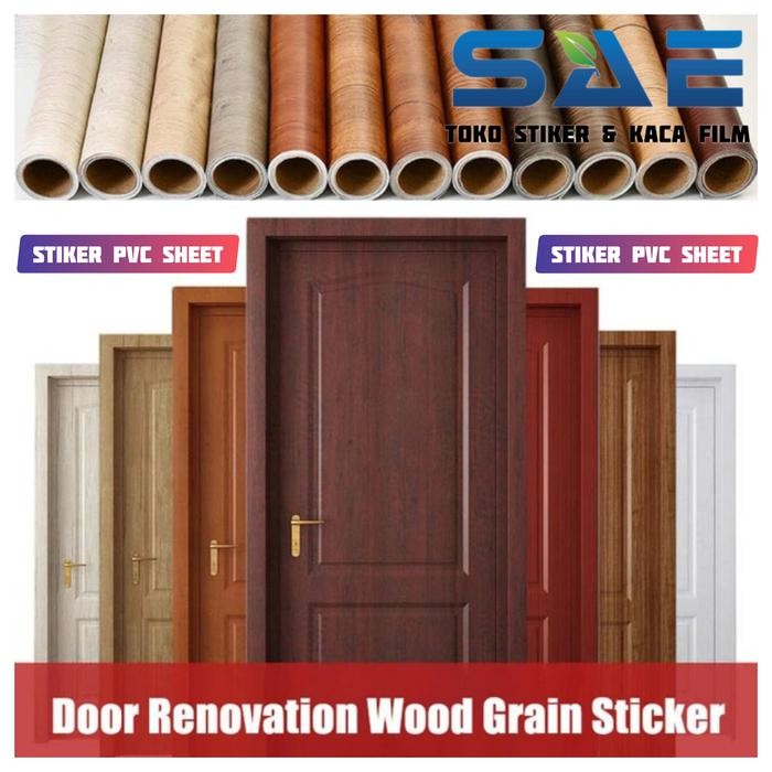 New stiker pintu kamar mandi/stiker pintu/stiker kayu/wallpaper pintu