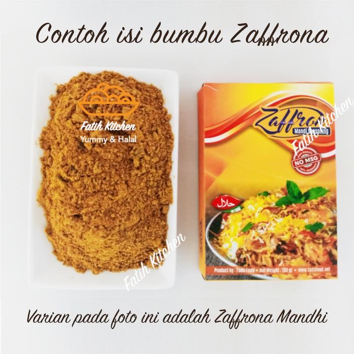 Zaffron Bumbu Nasi Mandhi, Kabsah, Briyani & Kebuli 100 gr Non MSG Ayam Bawang *