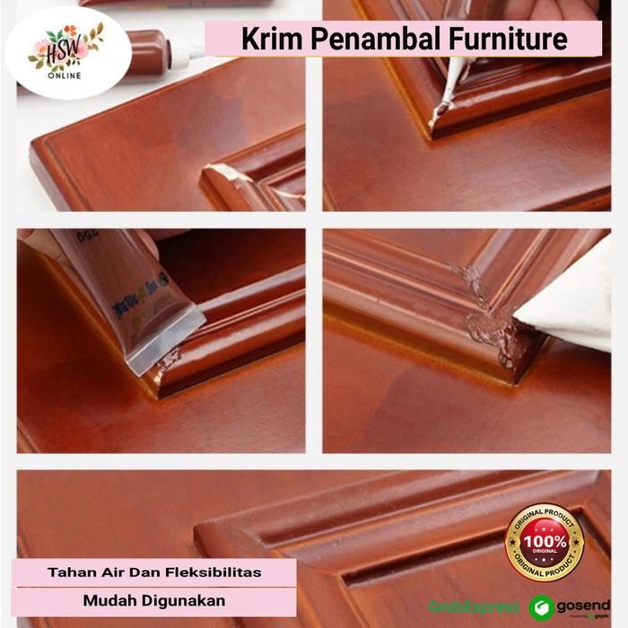 Dempul Tusir l Krim Resin Furnitur Pewarna Pinggiran Pengisi Nat Gel Nat Polimer Kursi Meja Wood
