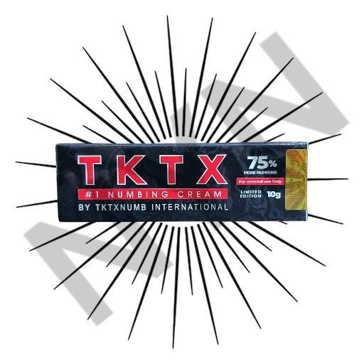 Tktx Numbing krim numbing cream international (75%BLACK) untuk sulam alis / tattoo / anestesi *
