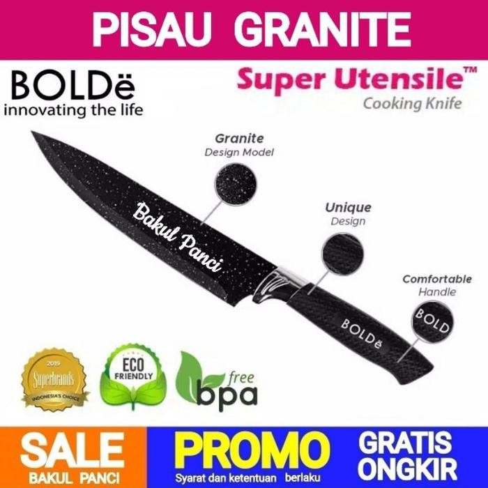 PISAU DAPUR GRANIT - BOLDe SUPER KNIVES GRANITE COOKING KNIFE