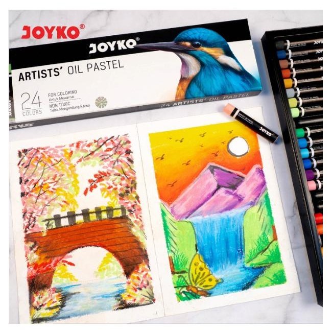 

Joyko Artists Oil Pastel Op-24Art /Crayon Krayon Minyak 24 Warna Color