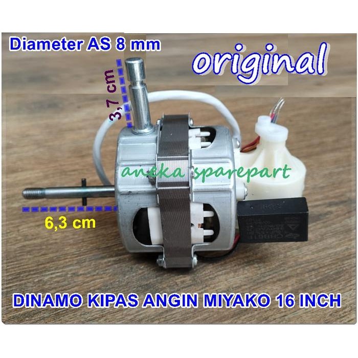 HOT SALE DINAMO KIPAS ANGIN MIYAKO 16 INCH ORIGINAL PANJANG AS 6,3 CM