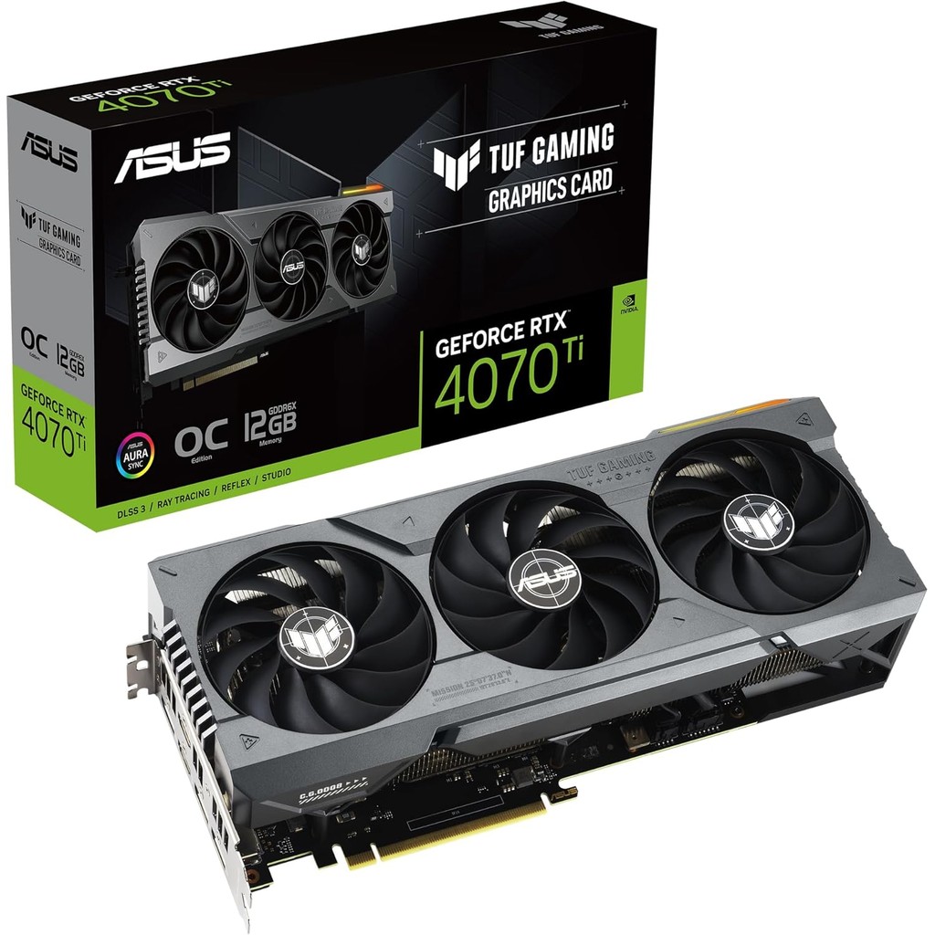 ASUS TUF Gaming TUF-RTX4070TI-O12G-GAMING NVIDIA GeForce RTX 4070 Ti 12 GB GDDR6X