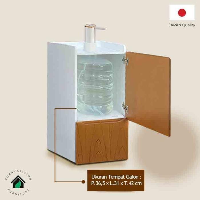 TORAYA Tempat Galon Estetik / Lemari Galon Air num / Lemari Dispenser Galon Bawah / Lemari Dispenser