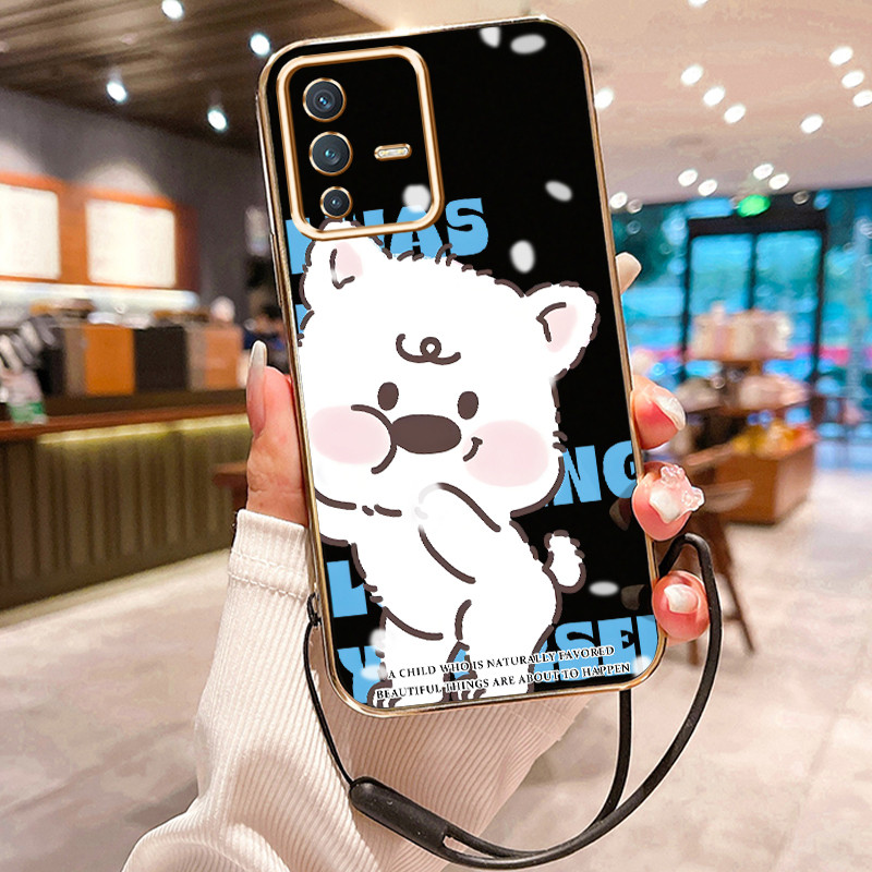 Casing Hp Untuk VIVO V23 5G V23i 5G V23E 5G V23E 4G Case Softcase Anak anjing mewah Kesing elektropl