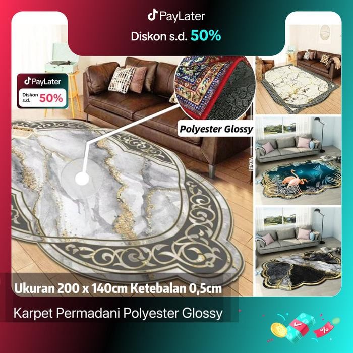Karpet Lantai Polyester UK 200x140cm/Karpet Lantai ruang Tamu Modern