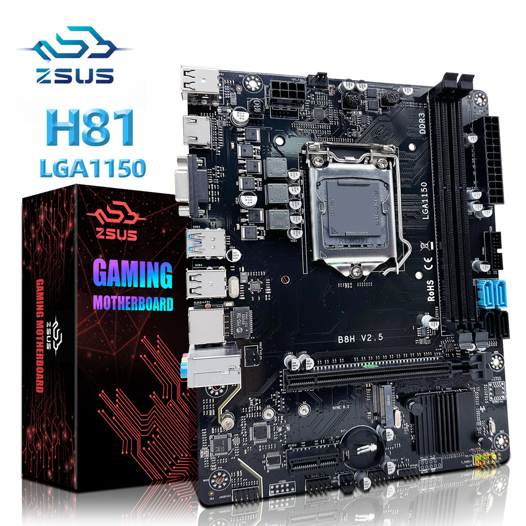 ZSUS H81 Motherboard LGA 1150 Motherboard Support Base Pentium Celero Core i3 i5 i7 4th processor