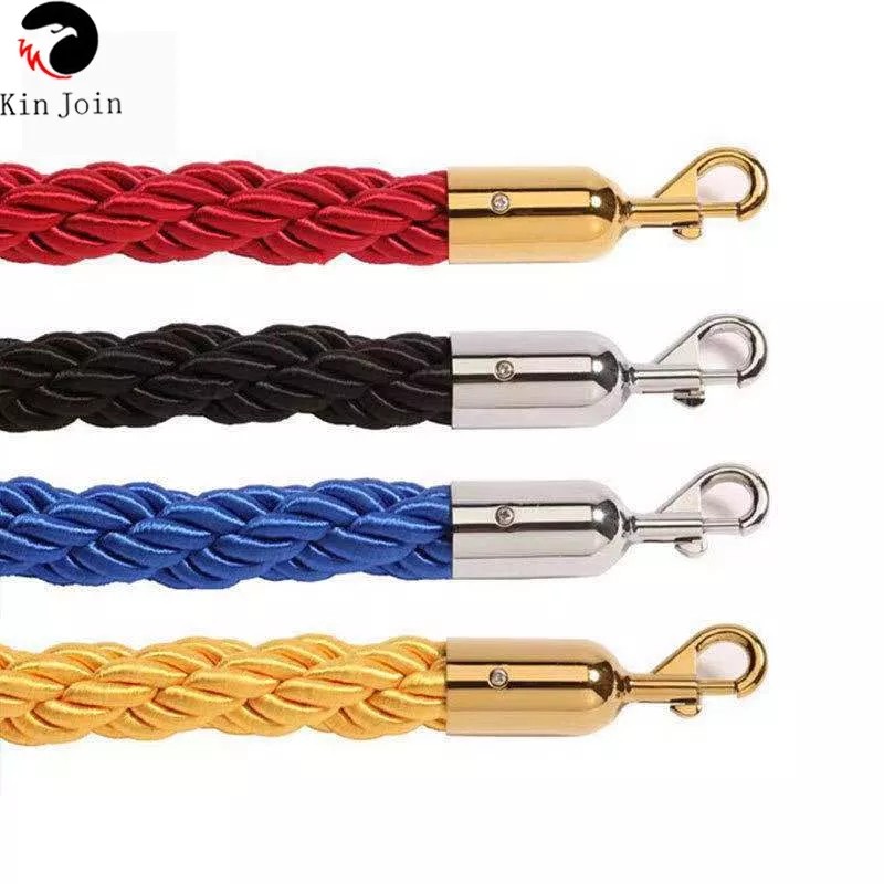 

High Quality 1.5m Long KINJOIN Rope Flannel Sling Twisted Lining Barrier For Welcoming Queuing
