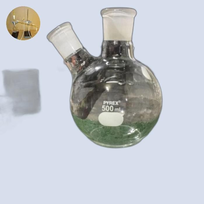 Labu Bulat 500 Ml 2 Leher Alas Datar