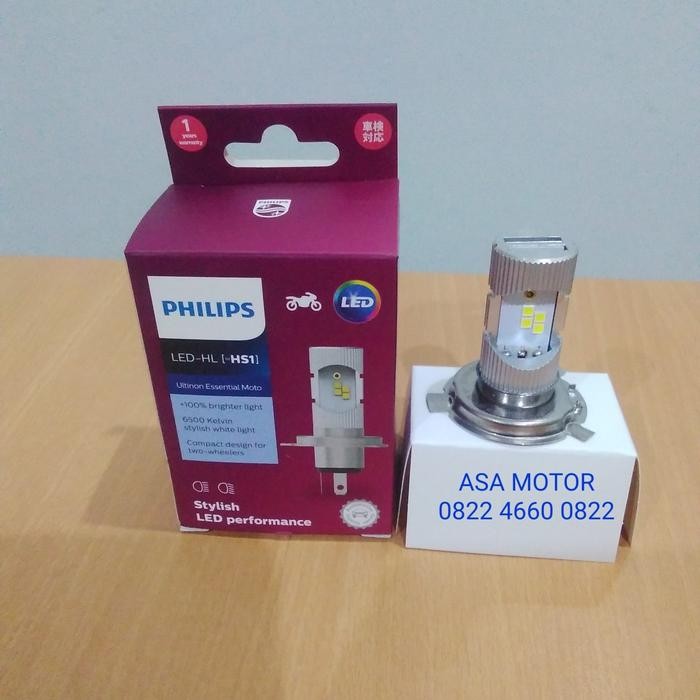 Bohlam Lampu Depan Led Philips Kaki 3 Hs1 Untuk Motor Scoopy/Vixion