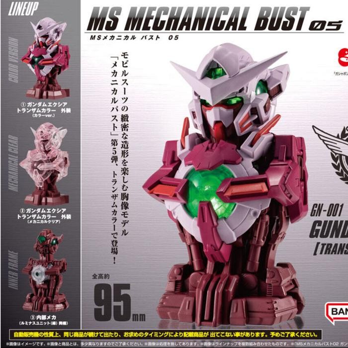 Bandai MS Mechanical Bust 05 Gundam Exia (Trans-Am Color) - fullset 3