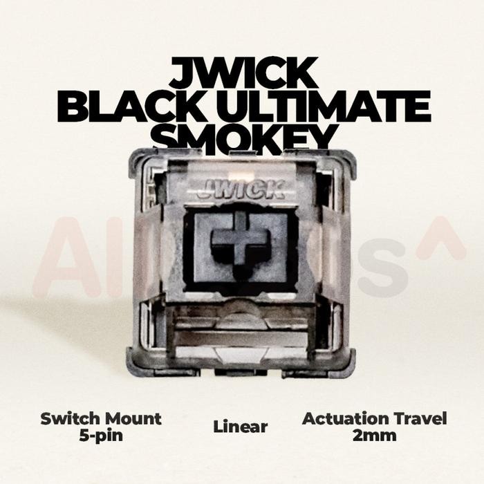 JWK / JWICK Black Ultimate Smokey ar Switch 63.5g PCB Mount *