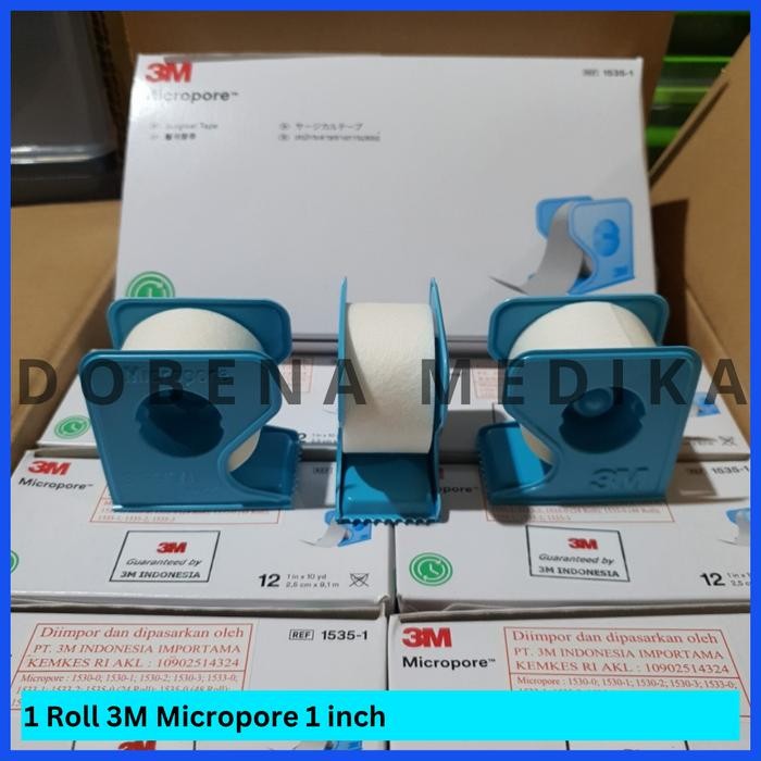 3M Micropore Plester Roll Putih 1 inch *