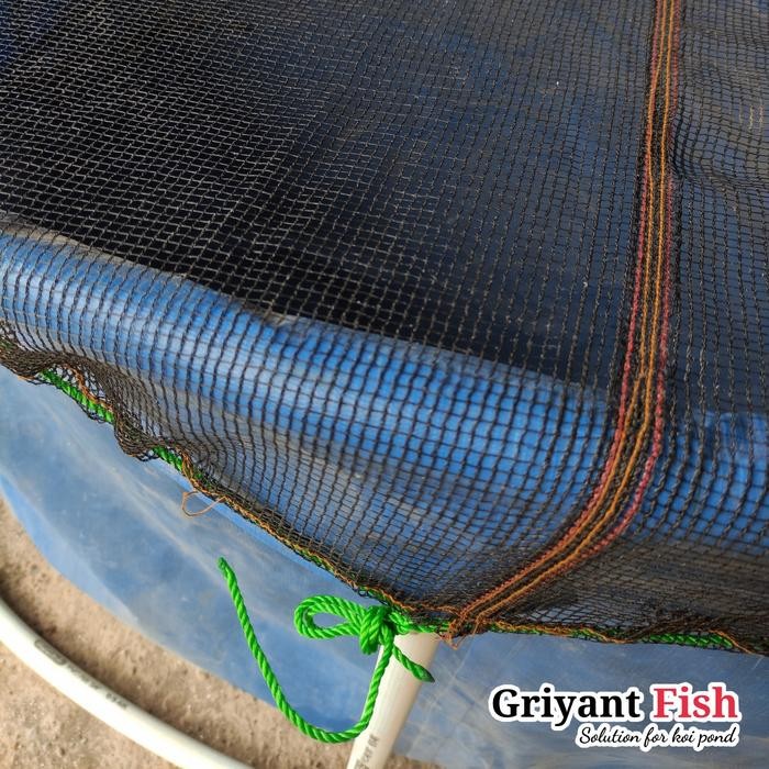JARING PENUTUP KOLAM KOI VAT TERPAL BULAT KOLAM KARANTINA IKAN DIM 2M
