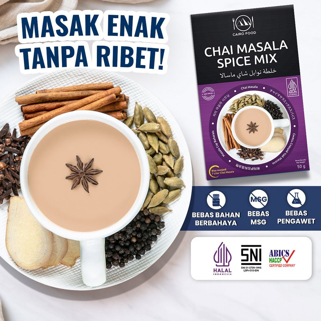 

Bubuk Minuman Chai Masala Sehat - Cairo Food