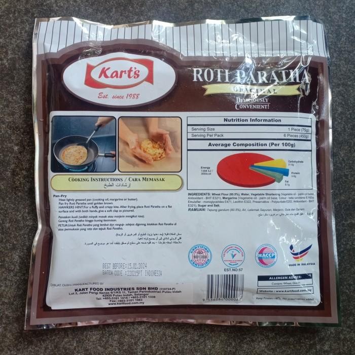 

(Expert) Kart's Roti Paratha Original 450 gram