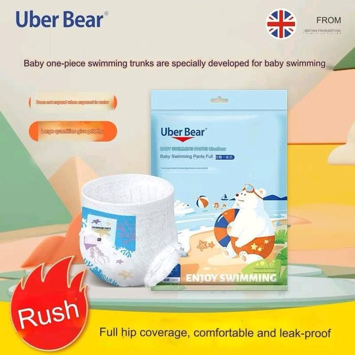 (Expert) UBER Premium Popok Renang Bayi Balita Swimpants Sekali Pakai Celana Renang Anak Anti Air