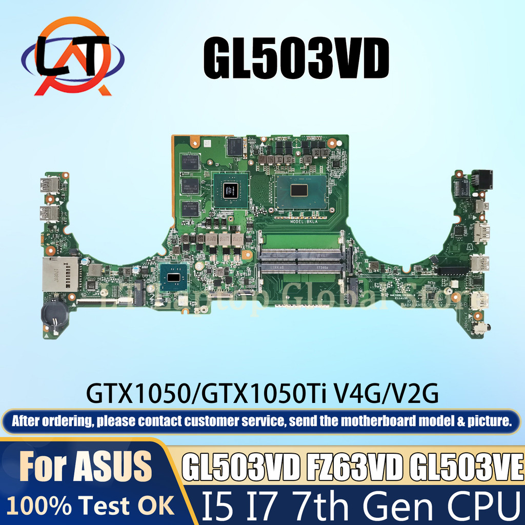 GL503VD/FX503VD support ASUS Laptop Motherboard ZX63V S5A FZ63VD GL503VE i5 i7 CPU GAMER mainboard G