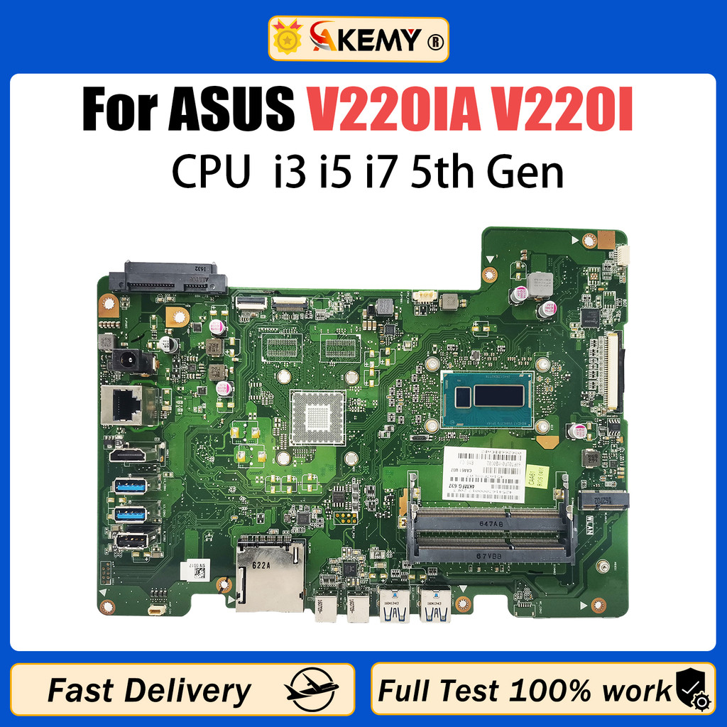 AKEMY V220I Mainboard For ASUS Vivo AiO V220IA All-in-one Laptop Motherboard With CPU I3 I5 I7 5th G