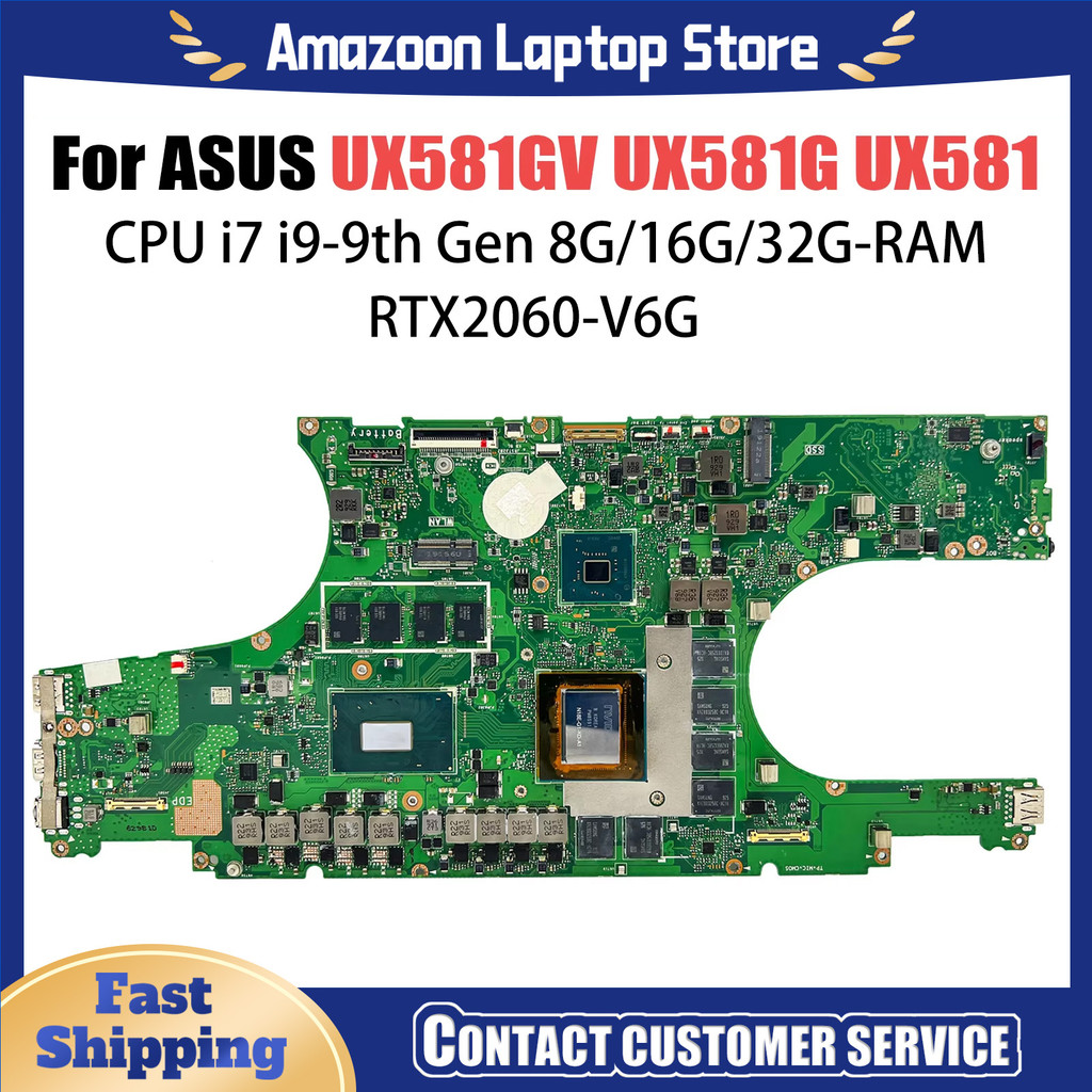 UX581GV Mainboard support ASUS Zenbook Pro Duo UX581G Laptop Motherboard I7-9750H I9-9980HK CPU RTX2