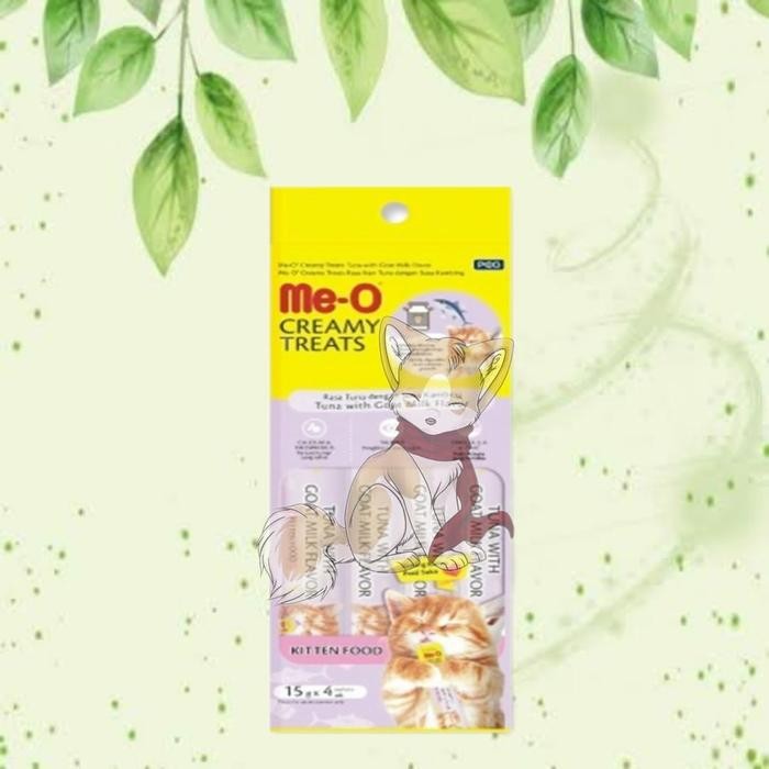 Me-O / MEO CREAMY KITTEN TUNA with GOAT MILK snack kucing
