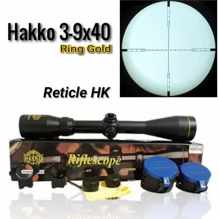 TELESCOPE HAKKO 4-16x44 TUBE 25 RING GOLD ORIGINAL