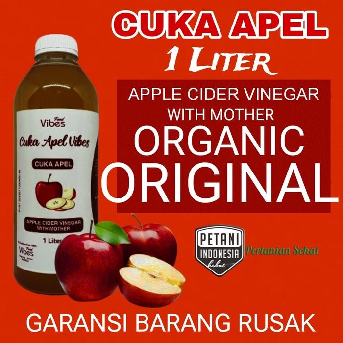 

[ NEW PRODUCT ] CUKA APEL 1 LITER / APPLE CIDER VINEGAR WITH MOTHER