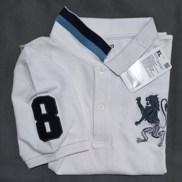 polo kaos baju pria 3D lion polo giordano