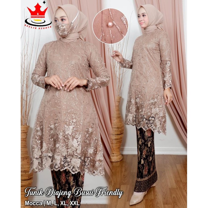Setelan kebaya tunik modern kebaya pesta kondangan kebaya tunik tile premium kebaya tunik tile