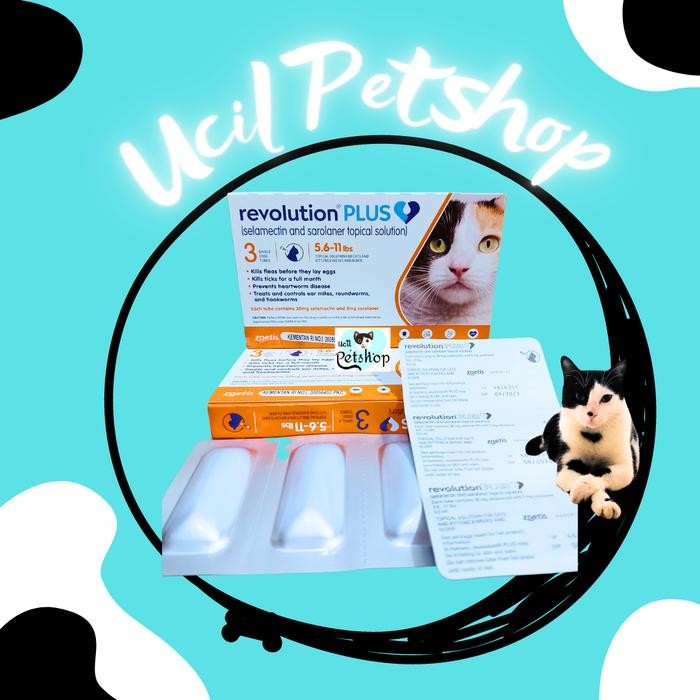 READY Revolution Plus Orange Obat Cacing Obat Kutu Kucing BB 2.6kg s/d 5kg NEW