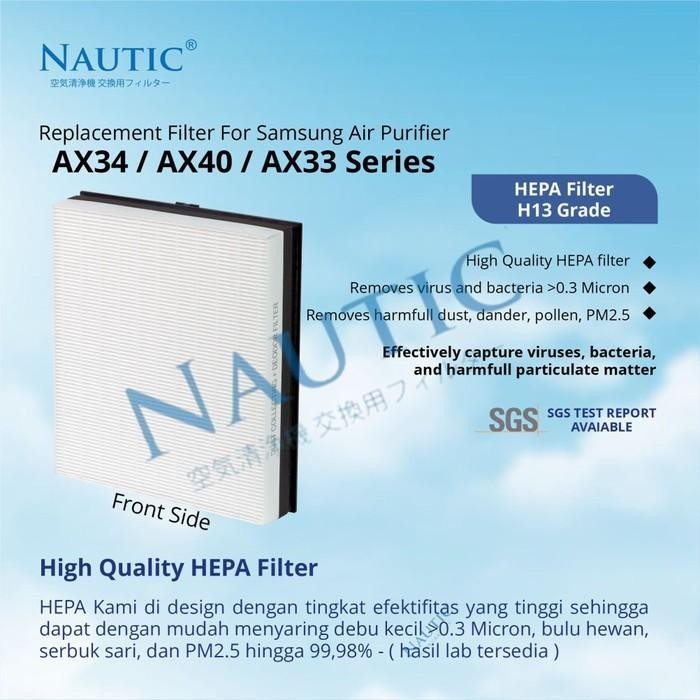 Laris!!! Filter Samsung Air Purifier Ax40 Ax34 Hepa Filter Samsung Ax34R Ax40R