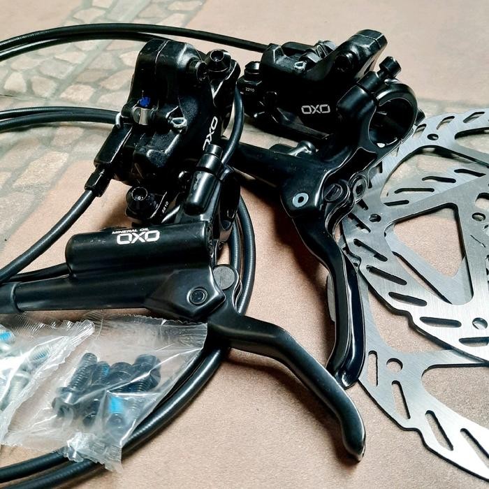 REM CAKRAM HIDROLIK - DISC BRAKE HIDROLIK OXO HITAM 160MM Sparepart Sepeda Termurah