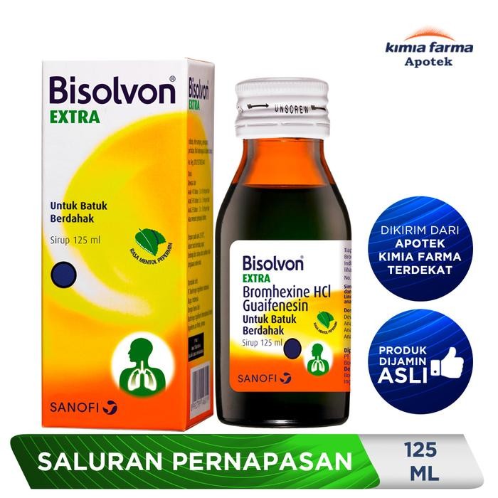 Bisolvon Extra Sirup 125 ml / Obat Batuk Berdahak / Kimia Farma