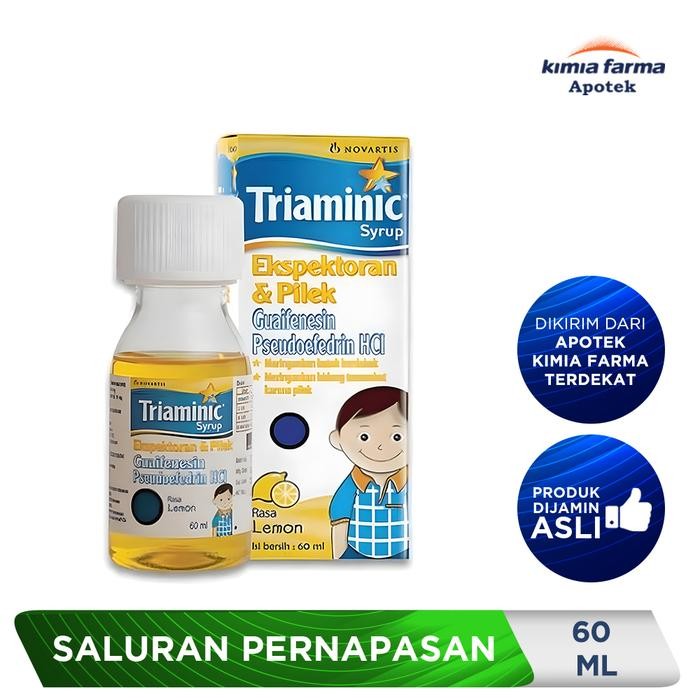 Triaminic Ekspectorant & Pilek Sirup 60 ml / Obat Batuk Berdahak Anak / Kimia Farma