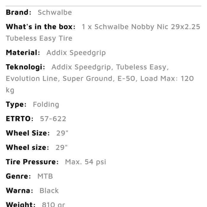 Schwalbe Nobbynic 29 X 2.25