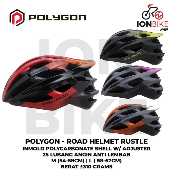 Helm Sepeda Balap Polygon Rustle Road Bike Roadbike Ringan Murah Awet