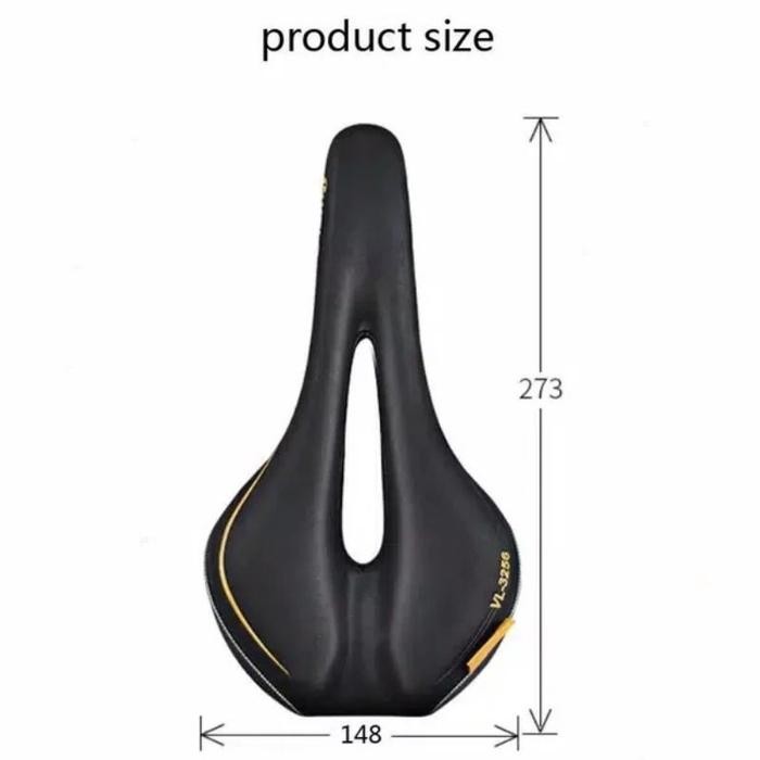 Sadel Sepeda Velo Plush Gel Vl - 3256 Model Lubang Bolong Tekstur