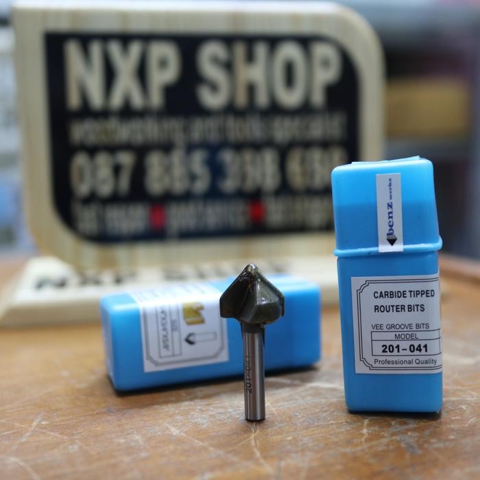 Spesial Router Bit Profil Kayu V Groove Bits 19Mm 201-041 Acp V Grup Lancip 45
