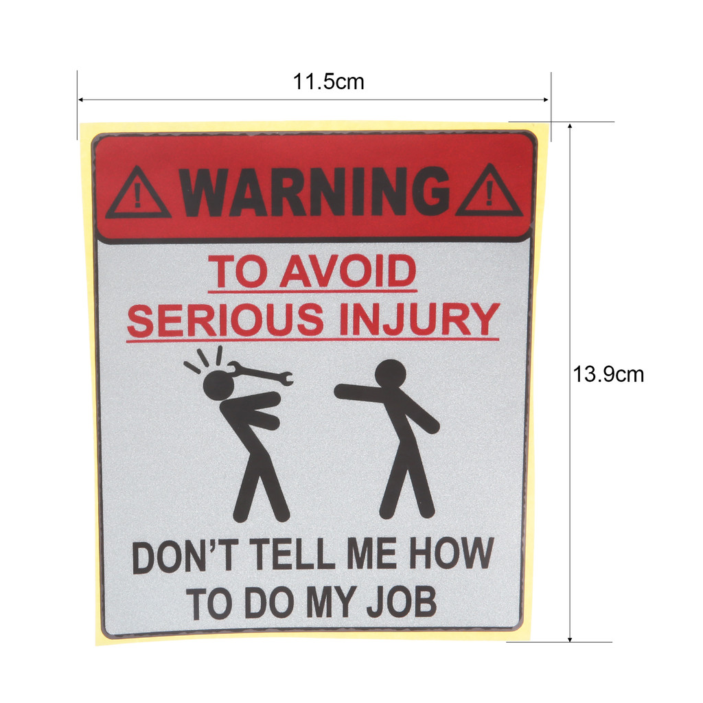 

1 Pc Warning Do Not Tell Me How To Do My Job Stickers for Room Living Room Bumper Kid Window Decor