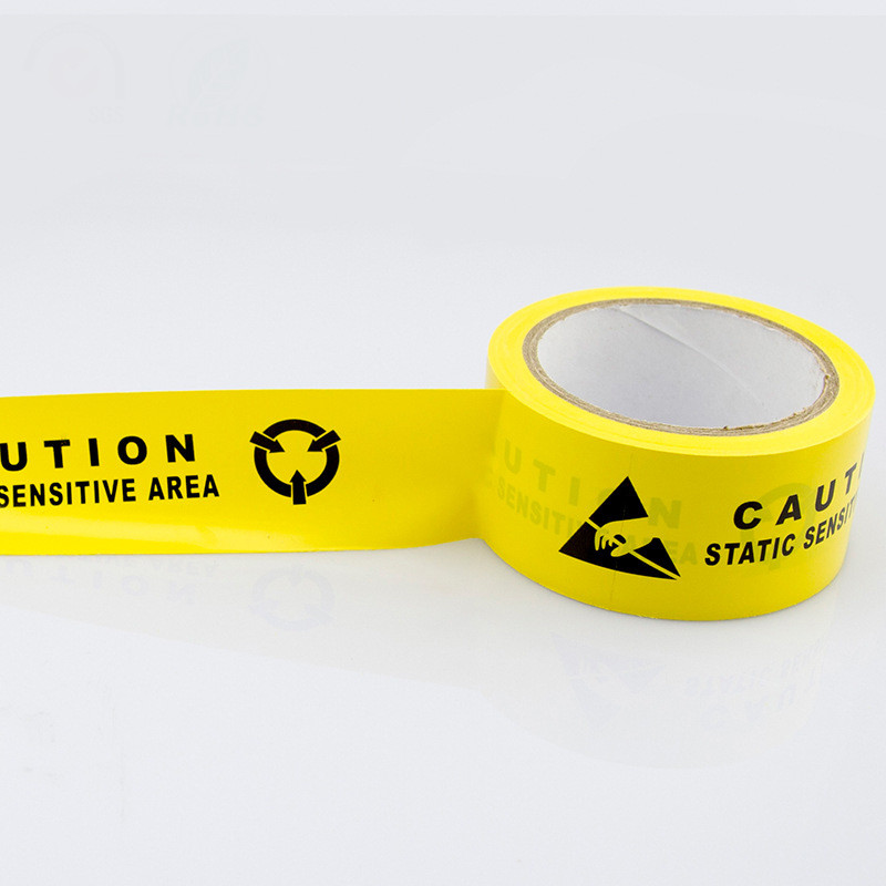 

1 roll Adhesive ESD Caution Tape Chinese and English Print ESD Area Warning Tape for Cleanroom Floor