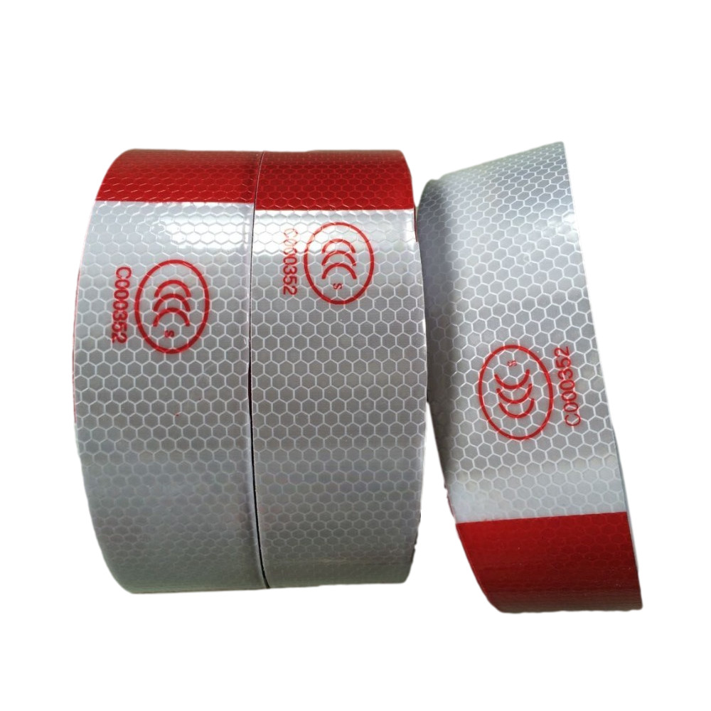 

5CM Self-adhesive Reflective Tape High Visibility White And Red Reflective Safety Protective Warning